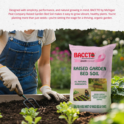 Michigan Peat Company BACCTO Raised Bed Soil for All Plant Types, 1.5 Cubic Feet