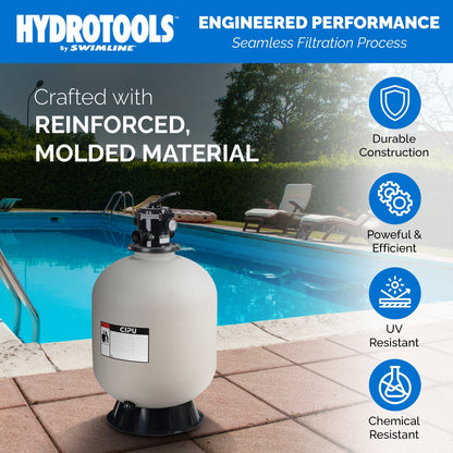 Swimline Hydrotools 31" Sand Filter Inground Pool Combo Set, 500lb Sand Capacity