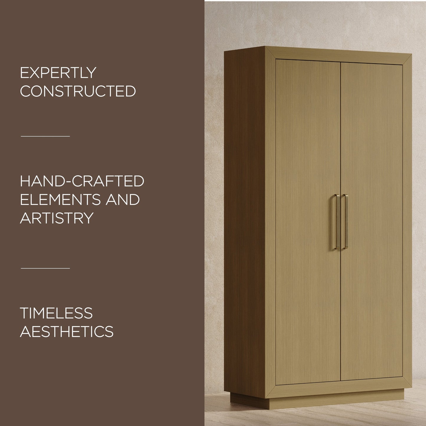 Maven Lane Uma Contemporary Wooden Cabinet in Refined Grey Finish