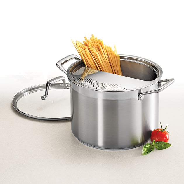 3 Pc - 6 Qt Stainless Steel Pasta Cooker