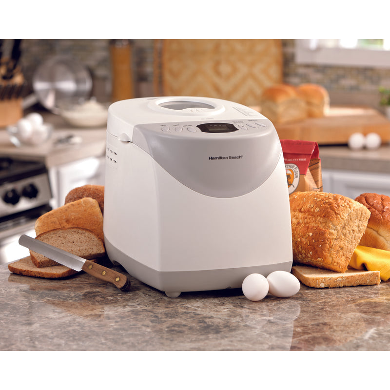 Hamilton Beach Matte White Plastic 2 lb. Breadmaker