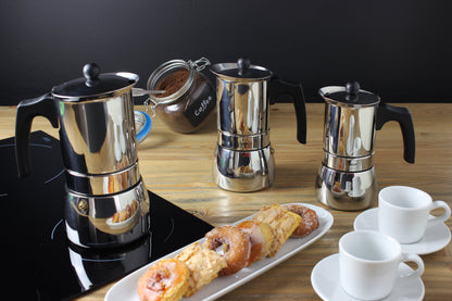 Genova 10 Cups Stainless Steel Espresso Maker