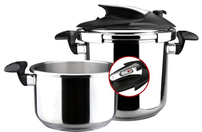 3 Piece Pressure Cooker Nova 4+6 Qt. Stainless Steel
