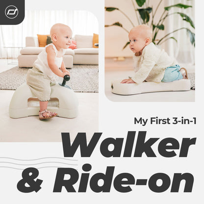 Scoot & Ride My First 3 in 1 Baby Walker, Ride On, & Scoot Board w/Storage, Sand