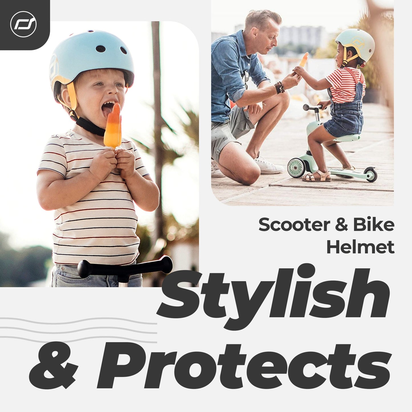 Scoot & Ride Toddler Kids Bike and Scooter Helmet with LED Light, XXS, Blueberry