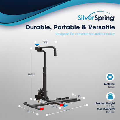 Silver Spring Foldable Manual Wheelchair Carrier Platform with Hitch Ball Mount - Find Fresh Goods