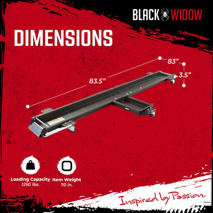 Black Widow Motorcycle Dolly with Front and Rear Gates for Loading and Unloading - Find Fresh Goods