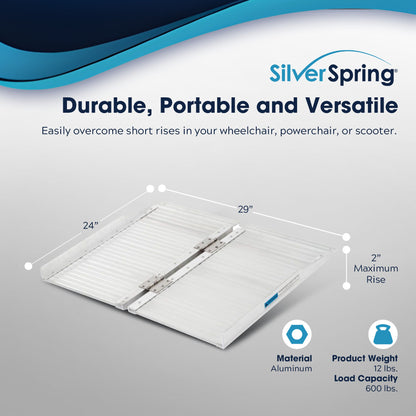 Silver Spring Mobility and Utility Ramp, 2 Foot Single Fold with 600 lb Capacity - Find Fresh Goods