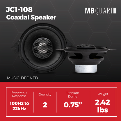 MB Quart 3.5" Coaxial Speaker Set for Jeep JL/JT, Direct Fit Car Audio Upgrade - Find Fresh Goods