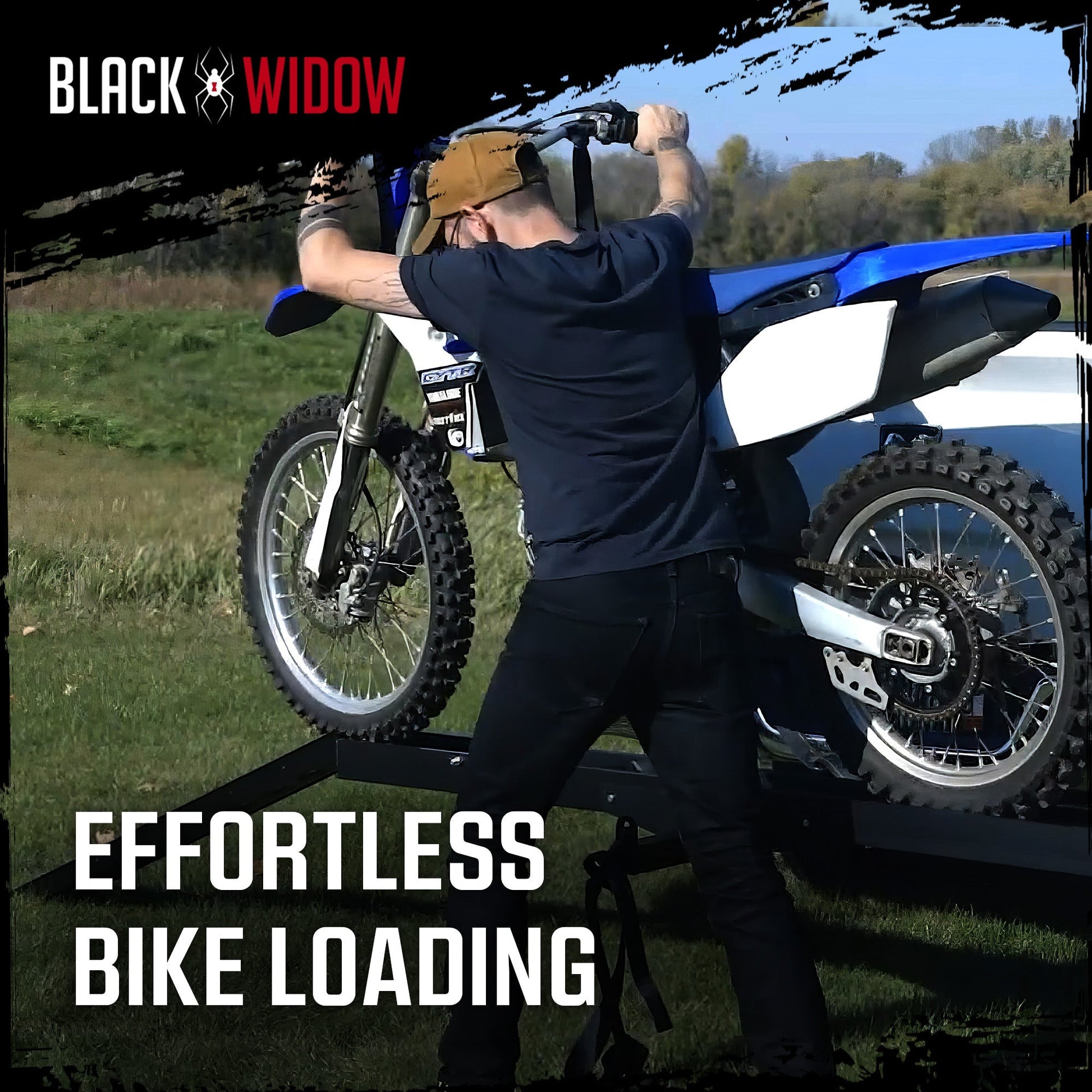 Black Widow Pro Anodized Aluminum Dirt Bike Carrier, 400 Pound Capacity, Black - Find Fresh Goods
