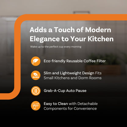 Complete Cuisine 4-in-1 Single Serve Coffee Maker, Hot and Iced Brewer, Black