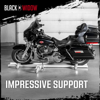 Black Widow Motorcycle Dolly, Fully Adjustable Kickstand Plate Locking Casters - Find Fresh Goods