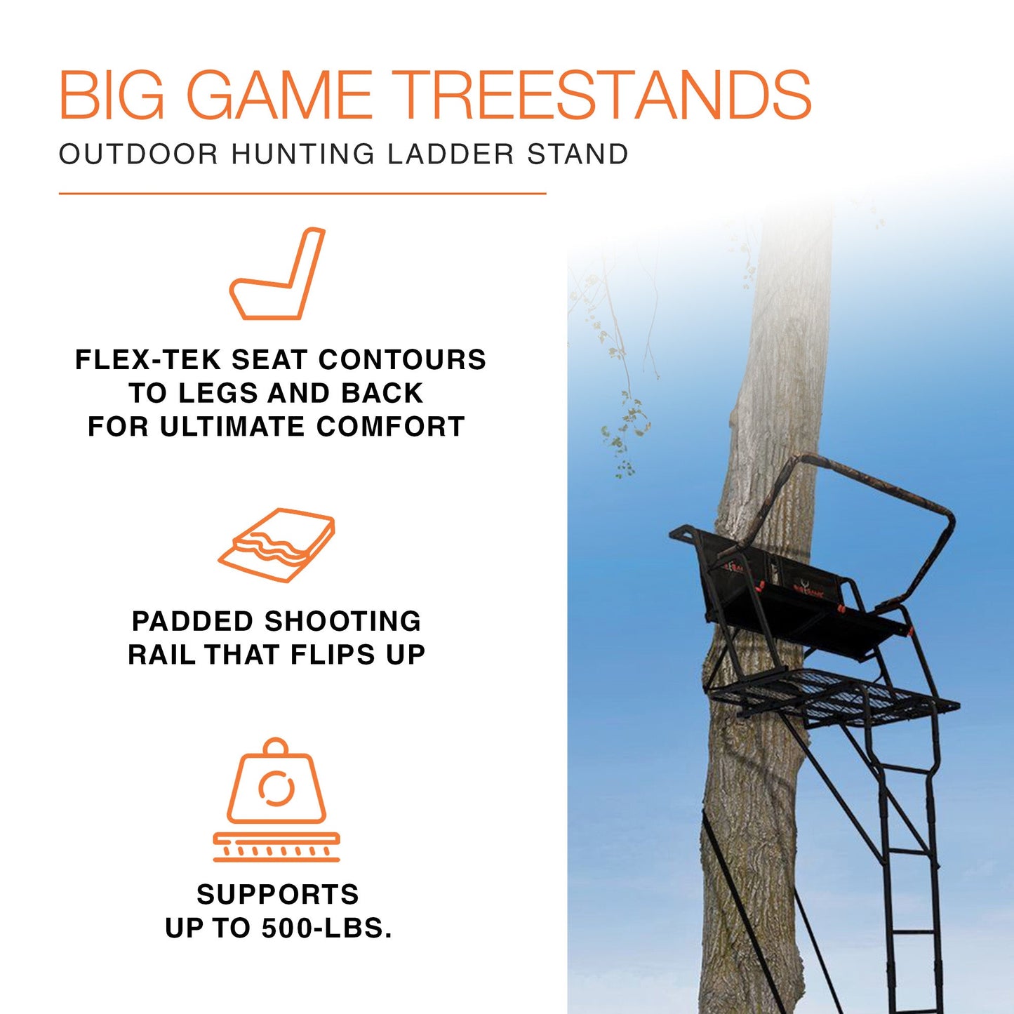 Big Game Spector XT 17 Foot 2 Person Deer Hunting Ladder Climbing Tree Stand