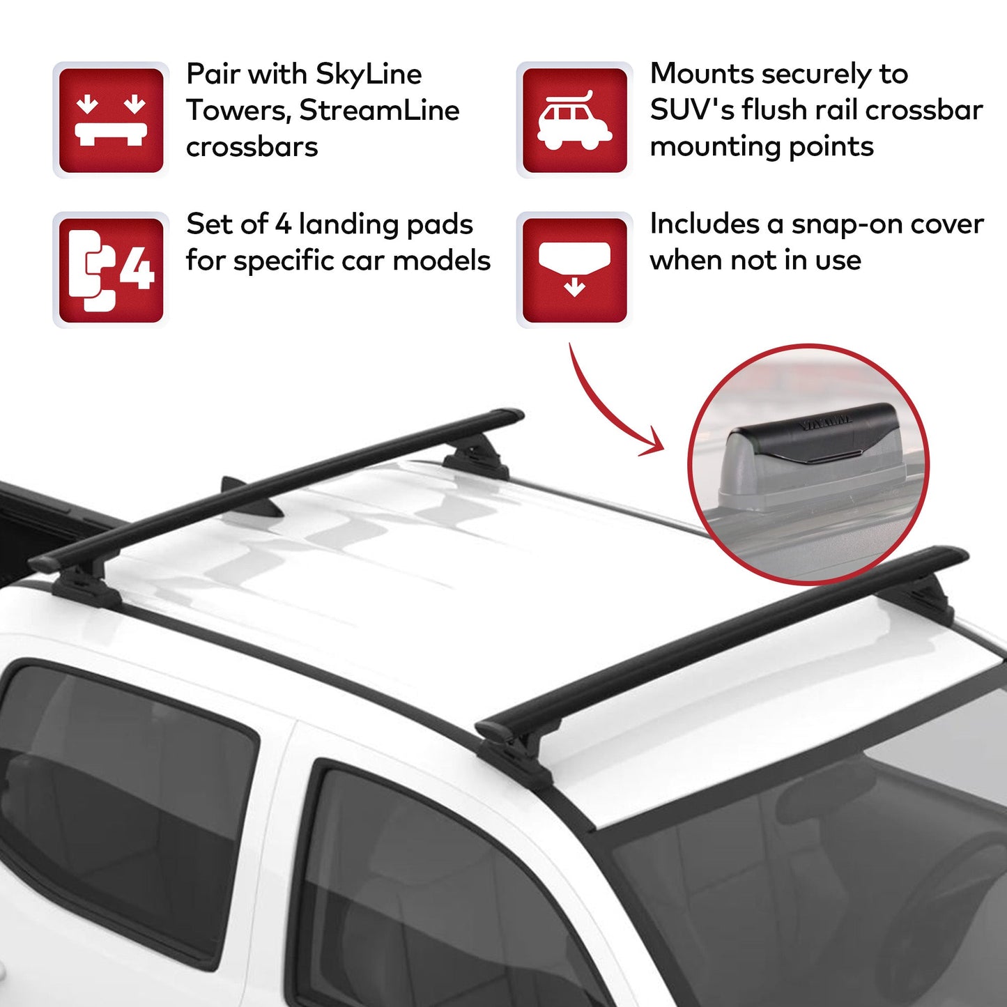 YAKIMA Landing Pad 17 Fixed Point Mounts for Select 2015+ Chevy/GMC/Cadillac SUV - Find Fresh Goods