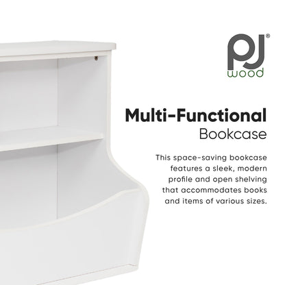 PJ Wood Multi-Functional Bookcase, Store or Display Books of Different Sizes