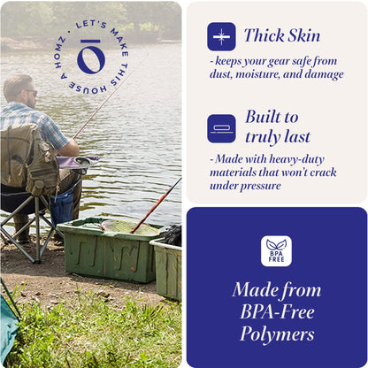 HOMZ 2 Pack Durabilt Storage, Stackable Bins, 27 Gallon Containers, Green Camo