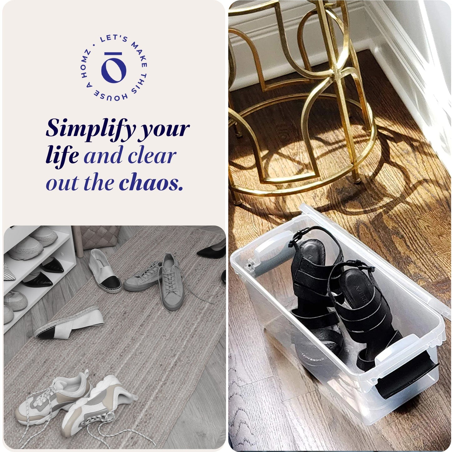 Homz 7.5 Qt Clear Storage Organizing Container Bin with Latching Lids, (5 Pack)