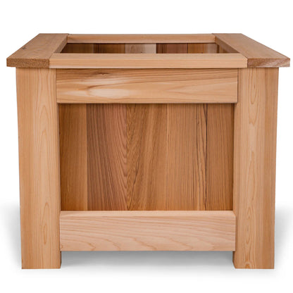 All Things Cedar 2 Foot Cedar Box Planter, Elevated Outdoor Garden Bed, Natural