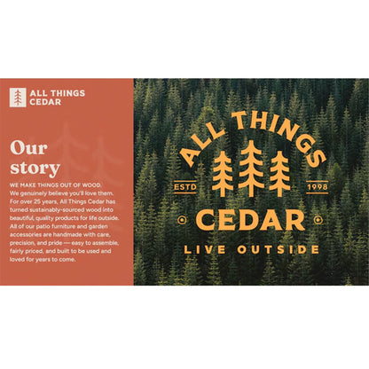 All Things Cedar 4 Foot Cedar Box Planter, Elevated Outdoor Garden Bed, Natural