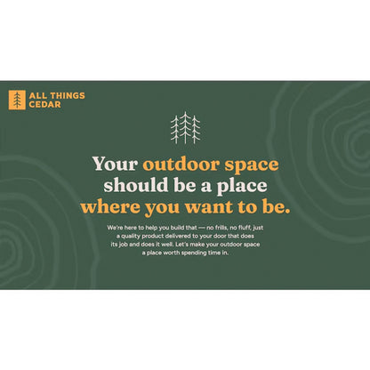 All Things Cedar 4 Foot Cedar Box Planter, Elevated Outdoor Garden Bed, Natural