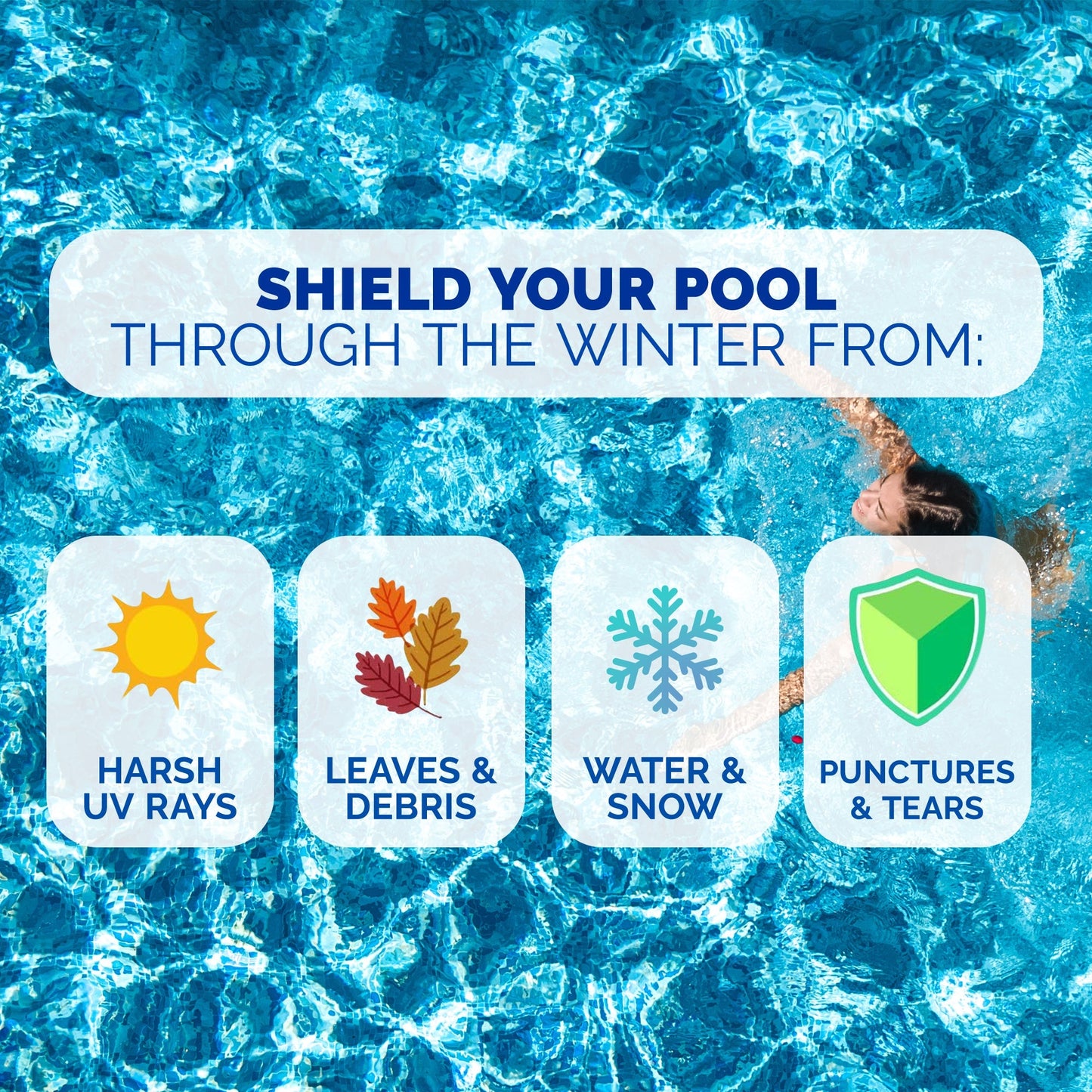 Swimline 25 x 45 Ft Winter Rectangular InGround Swimming Pool Cover (Cover Only)