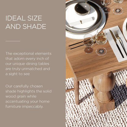 Maven Lane Leon Traditional Wooden Dining Table in Antiqued Natural Finish