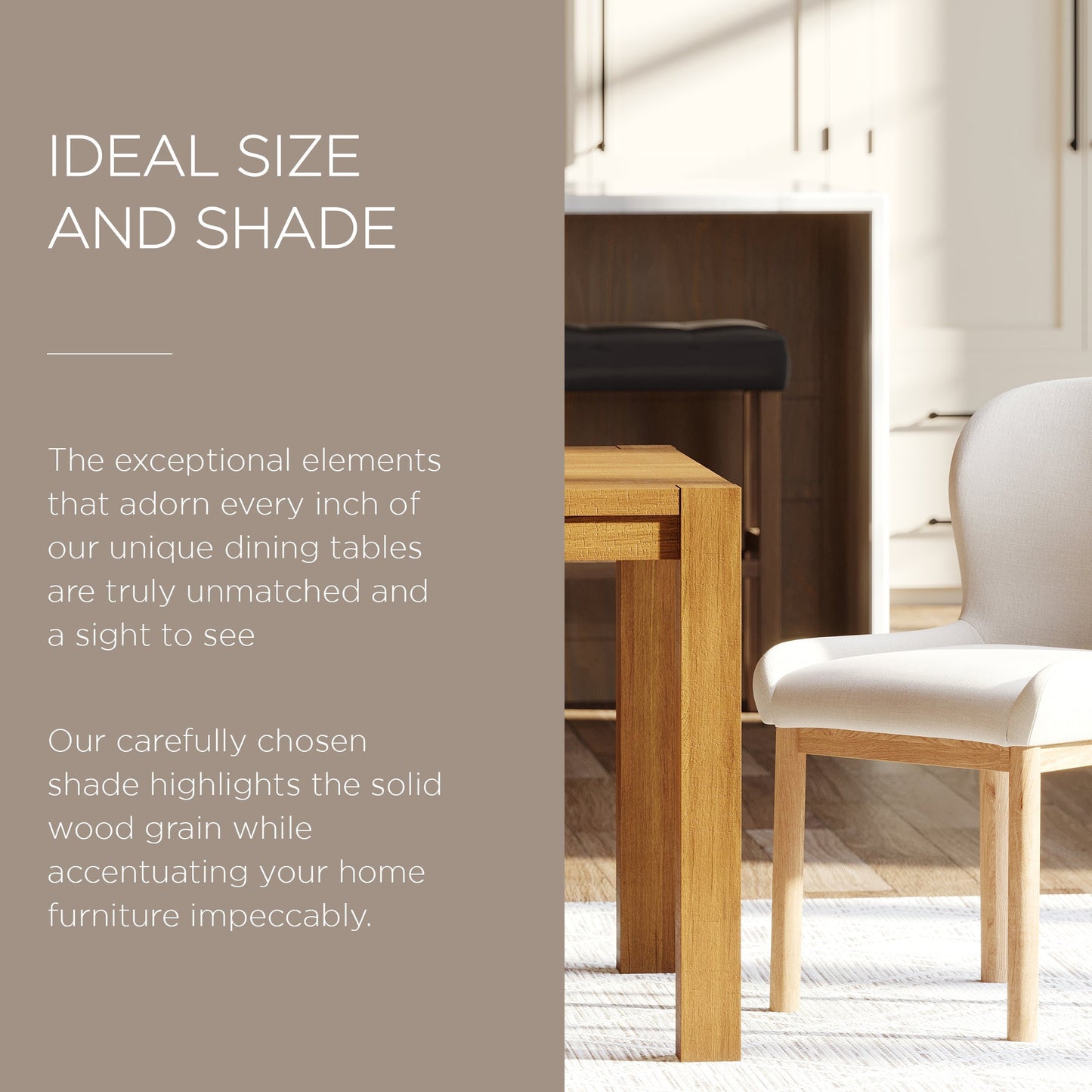 Cleo Contemporary Wooden Dining Table in Refined Brown Finish