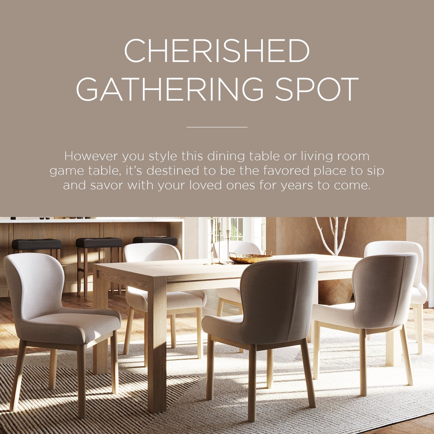 Cleo Contemporary Wooden Dining Table in Refined White Finish