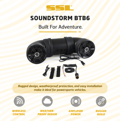 SOUNDSTORM BTB6 Bluetooth 6.5" 450W ATV/Marine Off Road Amplified Tube Speaker