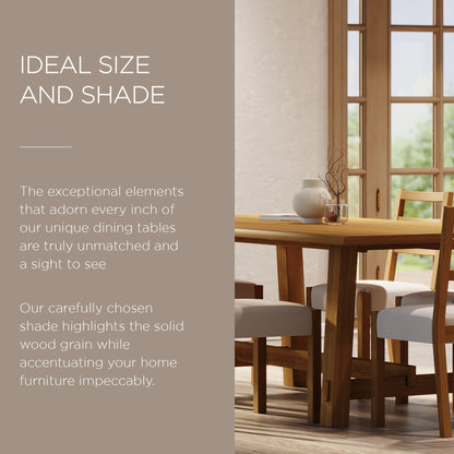 Maven Lane Yves Rectangular Wooden Dining Table in Weathered Natural Finish