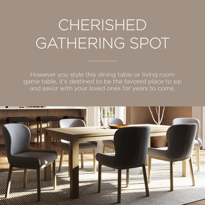 Maven Lane Cleo Contemporary Wooden Dining Table in Refined Grey Finish