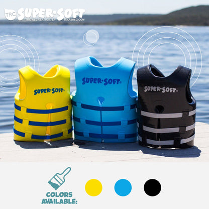 TRC Recreation Super Soft Small Life Jacket Vinyl Coated Foam Swim Vest, Blue