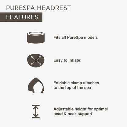 Intex Adjustable Spa Headrest with Head and Neck Support for Pool, Lawn, and Spa