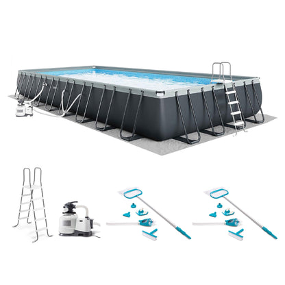 Intex 32ft x 16ft x 52in Rectangular Ultra XTR Pool & Maintenance Kit (2 Pack)