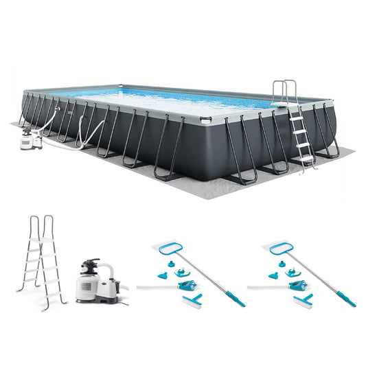 Intex 32ft x 16ft x 52in Rectangular Ultra XTR Pool & Maintenance Kit (2 Pack)