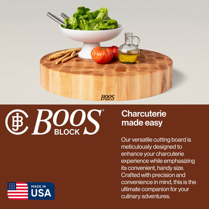 John Boos Medium Maple Wood End Grain Cutting Board for Kitchen, 24" x 24" x 4"