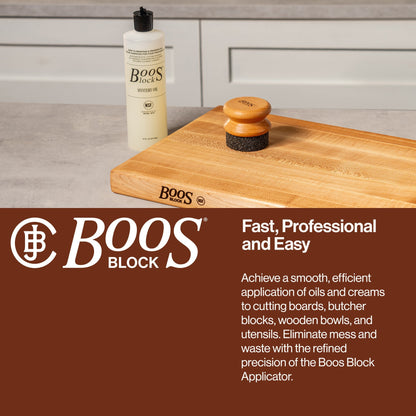 John Boos Block 32 fl oz Mystery Oil & Applicator Wooden Cutting Board Care Set