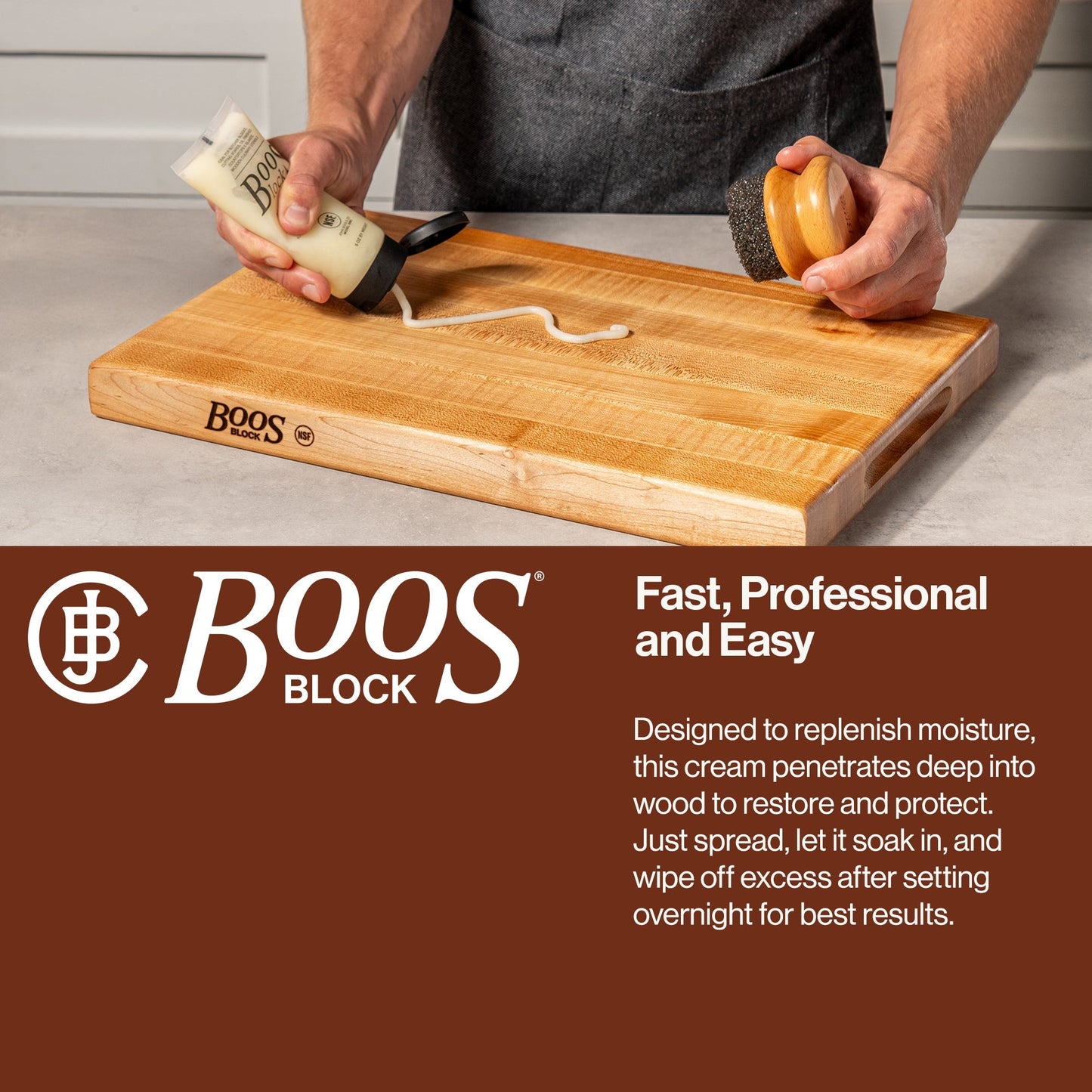 John Boos Block 5 Oz Wooden Butcher Block Cutting Board Moisture Cream, (3 Pack)