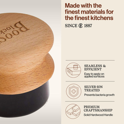 John Boos Butcher Block Oil & Cream Applicator for Wooden Surfaces, Beechwood