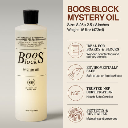 John Boos Mystery Oil and Moisture Cream for Butcher Blocks and Cutting Boards