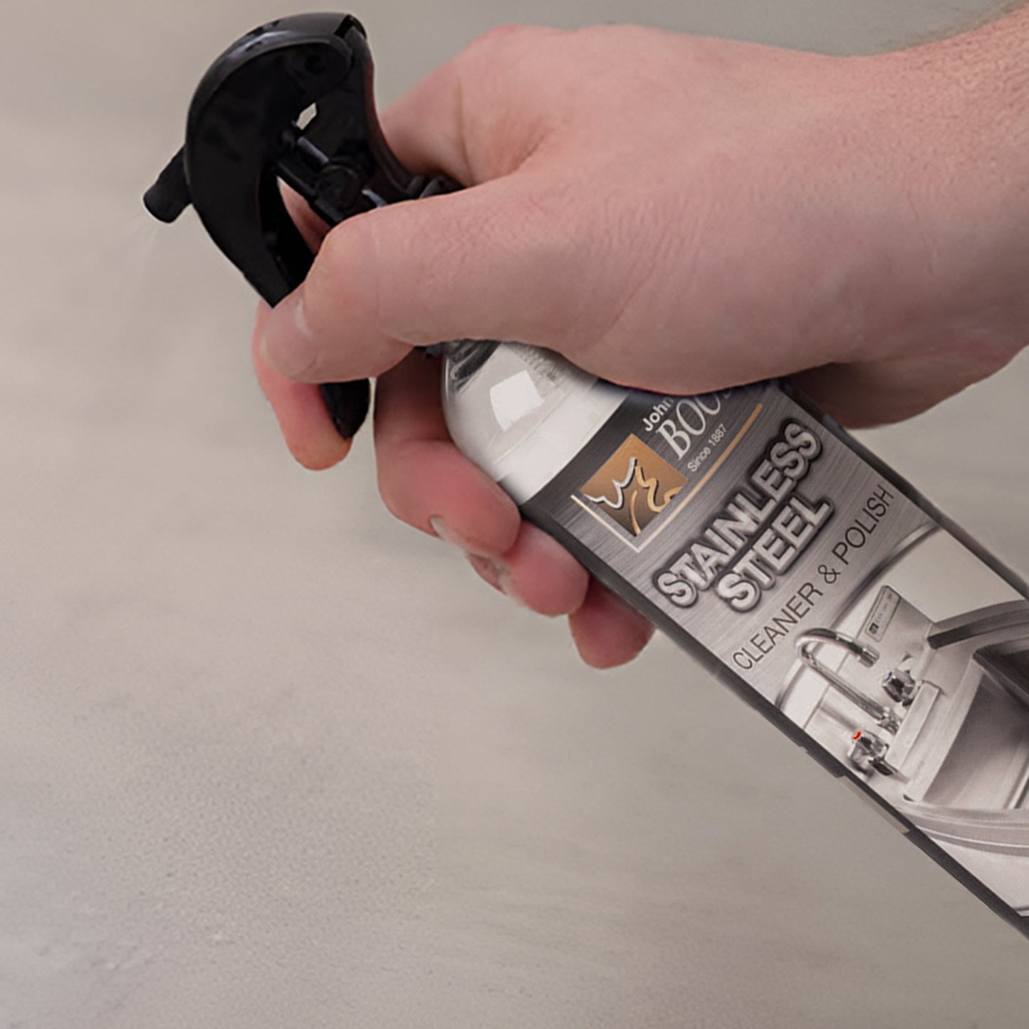 John Boos All Natural 8 Ounce Bottle Stainless Steel Surface Cleaner and Polish