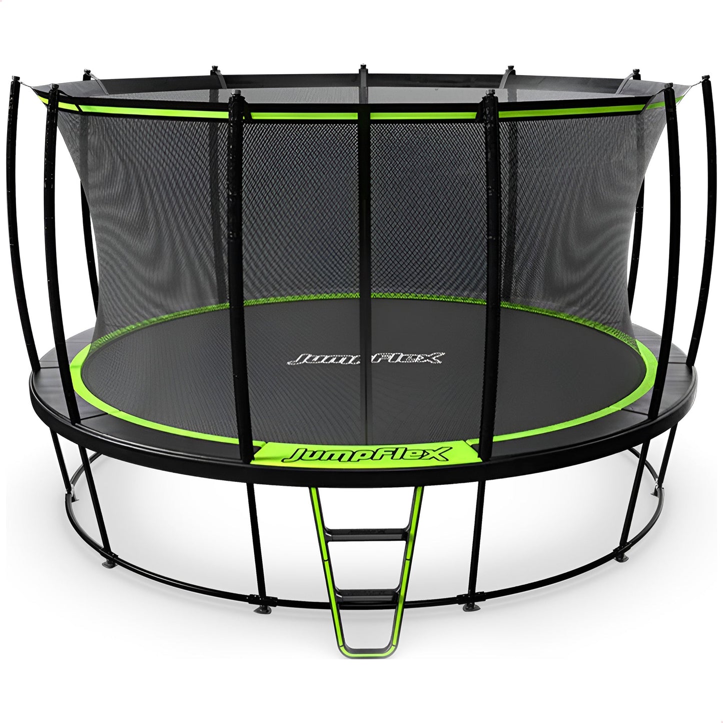JumpFlex HERO 12' Trampoline for Kids Outdoor Play Equipment with Net & Ladder