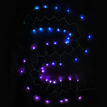 Home Heritage 16.3' Wrapped Dome Holiday Lights, App Control, 50 RGB LEDs,3 Pack