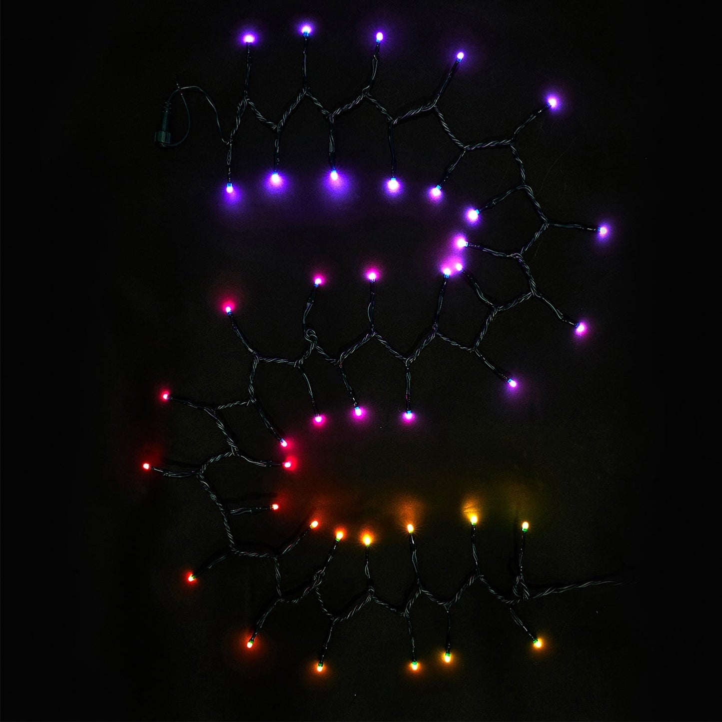 Home Heritage 16.3' Wrapped Dome Holiday Lights, App Control, 50 RGB LEDs,3 Pack