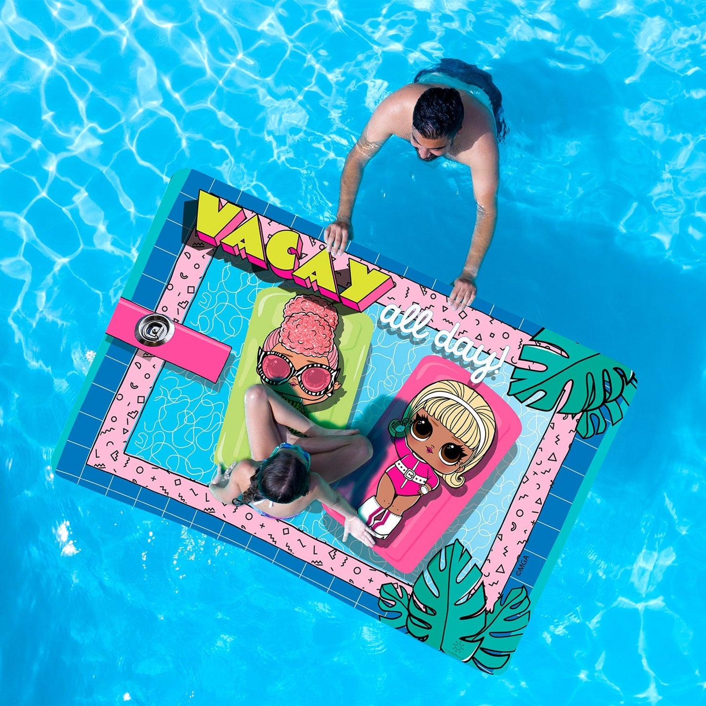 Novation iQ Mini Floating Oasis 6 x 4 Water Mat, Vacay All Day