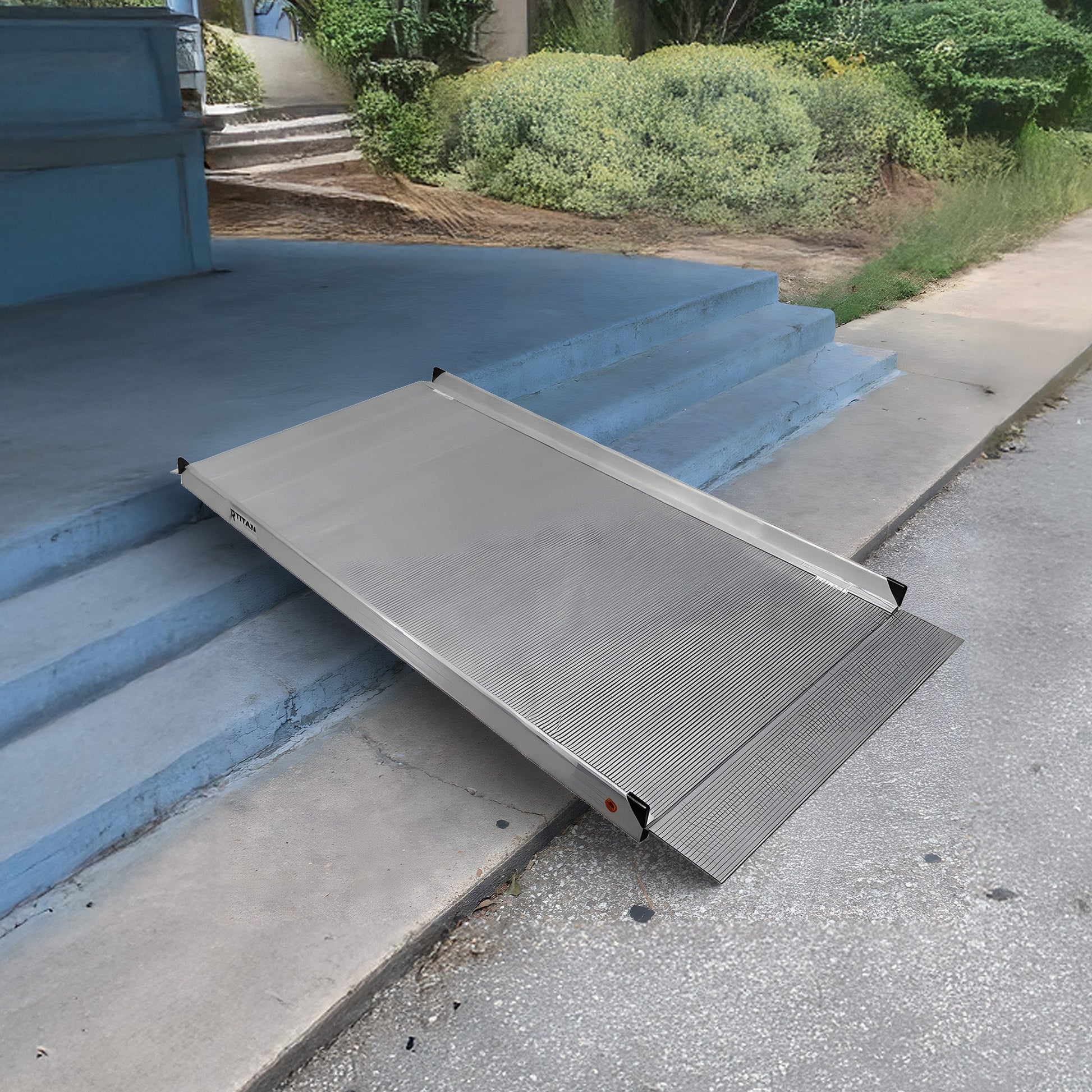 Titan Ramps 6 Foot Aluminum Wheelchair Entry Ramp, One Piece, 850 Pound Capacity - Find Fresh Goods