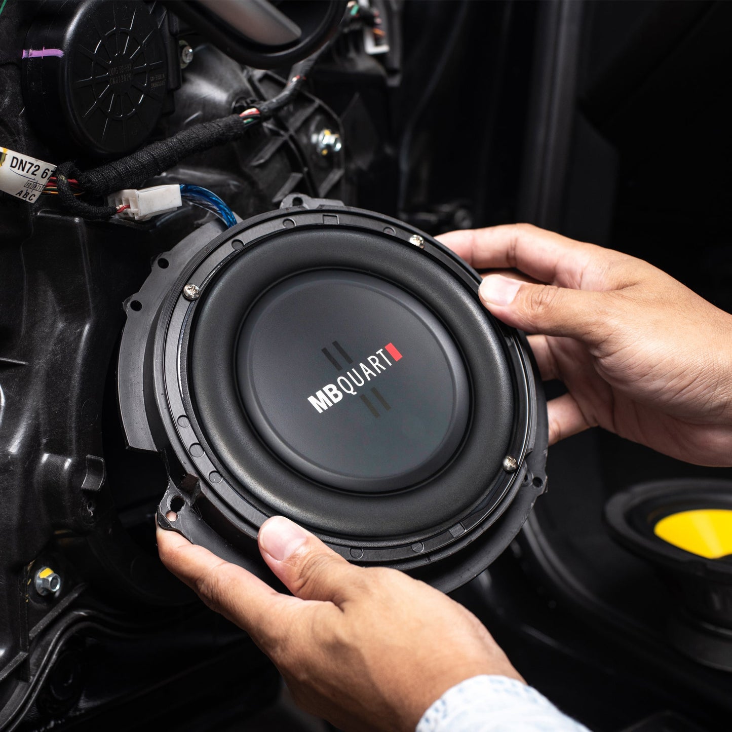 MB Quart DS1-254 200 Watt 4 Ohm 10 Inch Shallow Slim Subwoofer for Vehicles - Find Fresh Goods