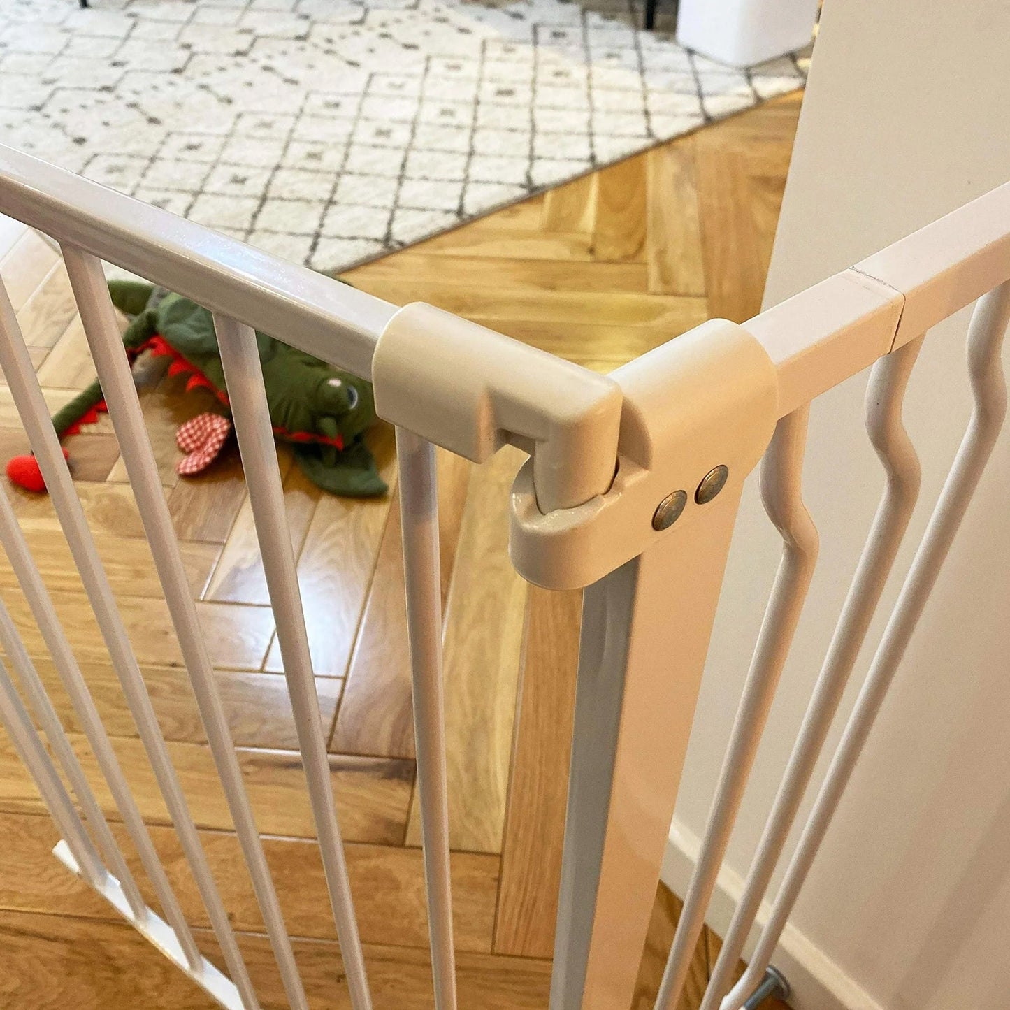 BalanceFrom Walk-Thru Safety Gate for Baby and Pets, 29.1-38.5"W, 30"H, White