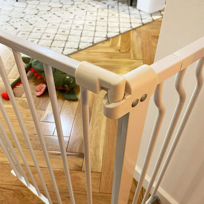 BalanceFrom Walk-Thru Safety Gate for Baby and Pets, 29.1-38.5"W, 30"H, White