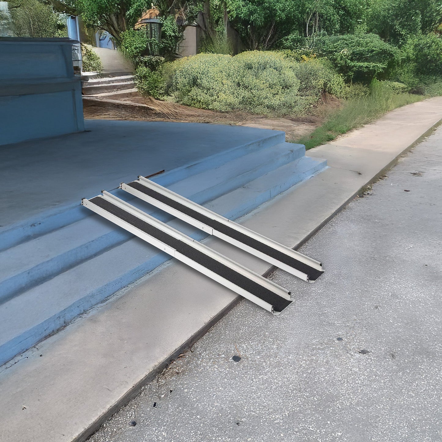 Titan Ramps 4' to 7' Telescoping Aluminum Wheelchair Ramp with 600 lb. Capacity - Find Fresh Goods
